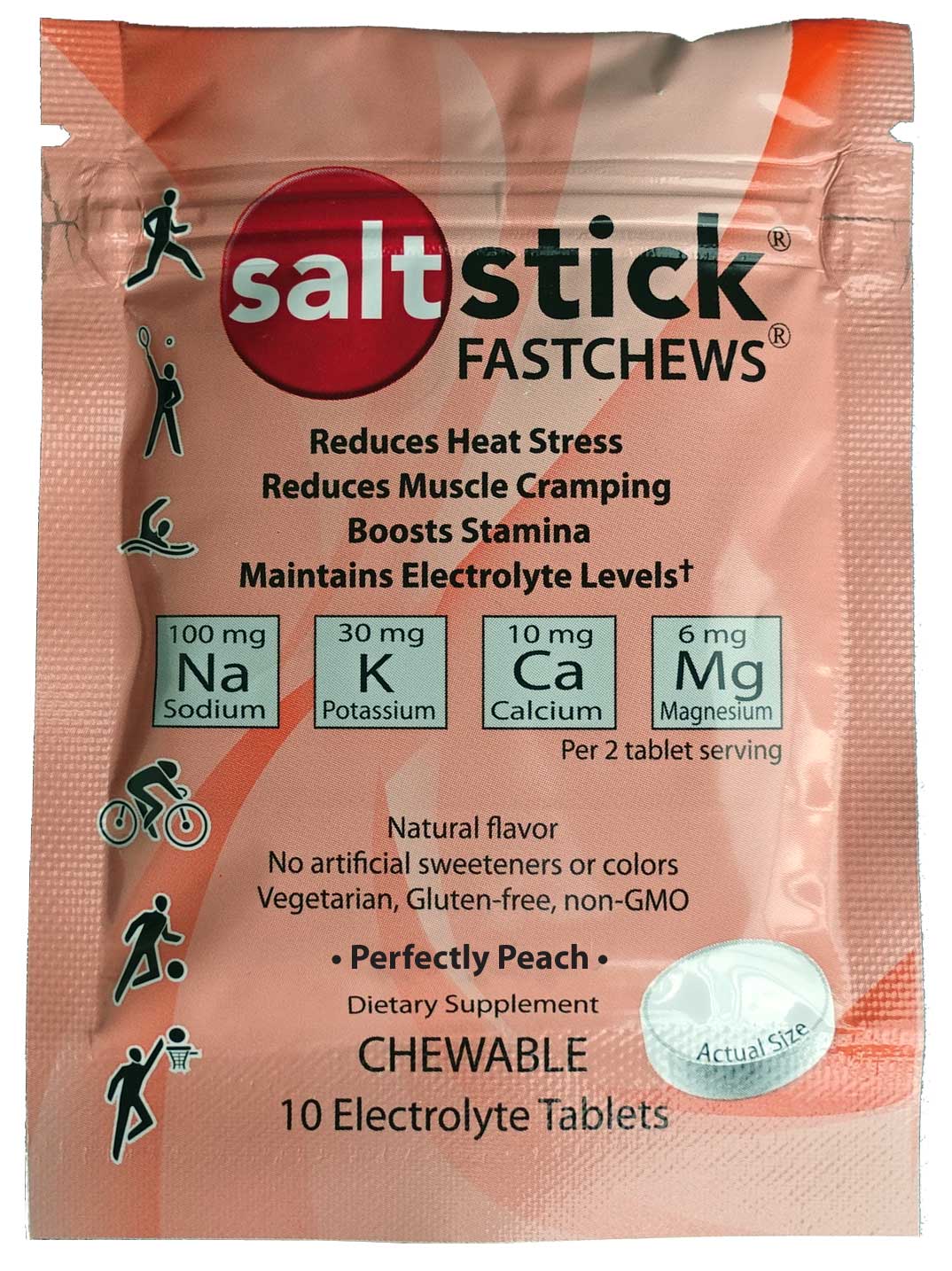 Perfectly Peach flavored Fastchews packet