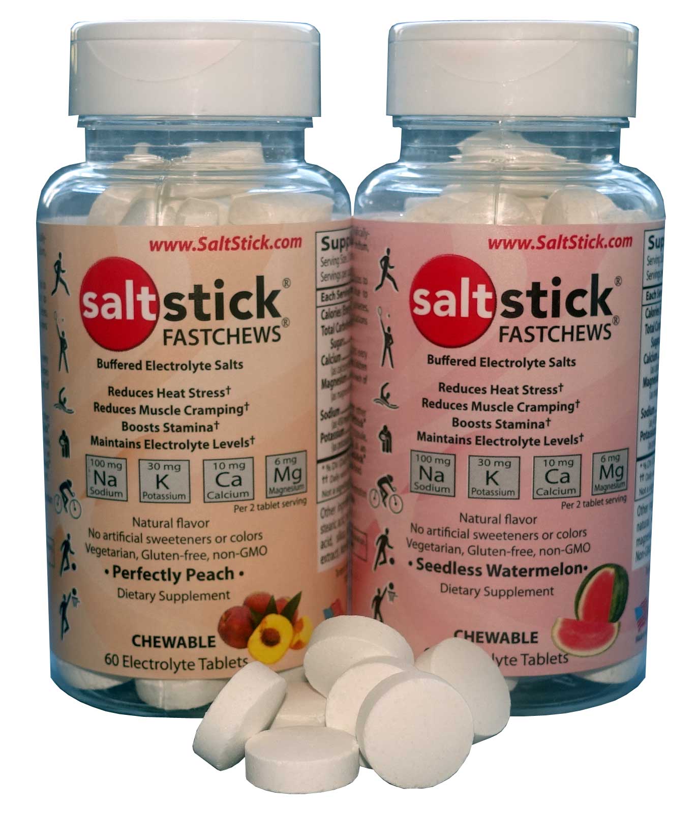 SaltStick Fastchews Perfectly Peach and Seedless Watermelon