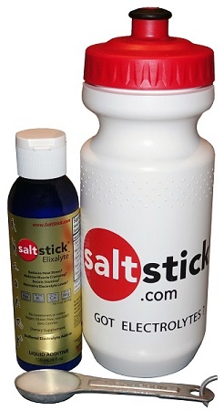 saltstick elixalyte bottle and sports bottle